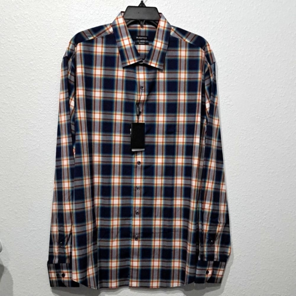 Bugatchi Plaid Button-up Classic Fit Shirt